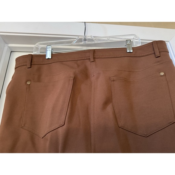Chico's So Slimming Brigitte Pants Size 3 (US 16) Rust Brown Ankle Regular - Picture 6 of 11